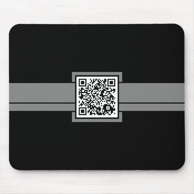 professional QR code : grey ribbon Mouse Mat (Front)