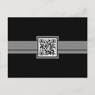 professional QR code : grey ribbon Postcard