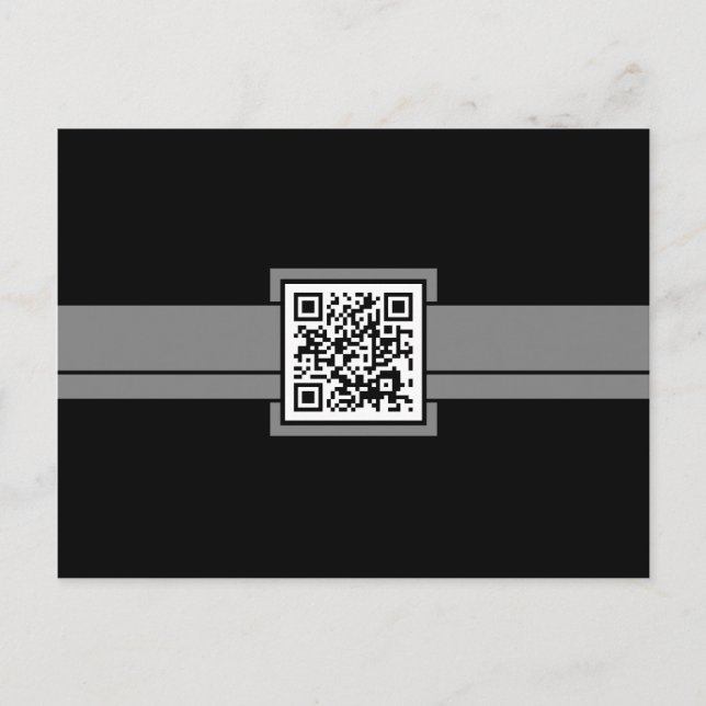 professional QR code : grey ribbon Postcard (Front)