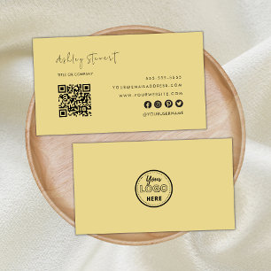 Professional Qr Code Logo Modern Trendy Groovy Business Card