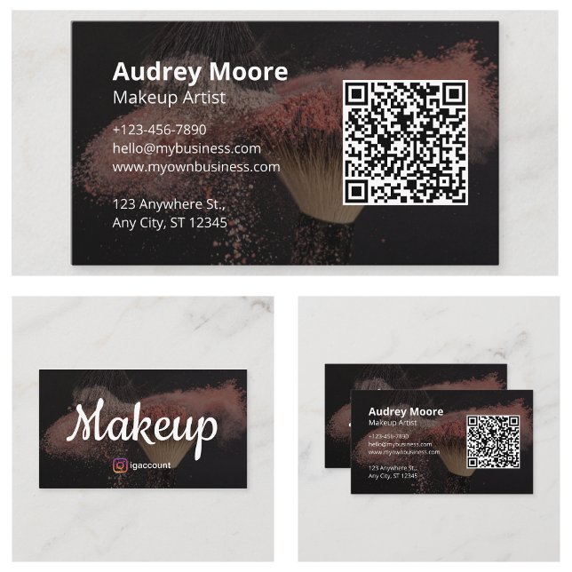 Professional QR Code Makeup Business Card (Professional QR Code Makeup Business Card
)