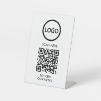 Professional QR Code Menu, Logo Contactless Modern