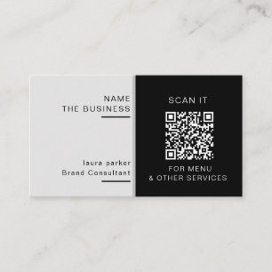 Professional QR Code Minimal Scannable Promotion Business Card