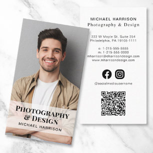 Professional QR Code Photo Social Media Business Card