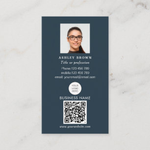 Professional QR code Simple real estate photo Busi Business Card