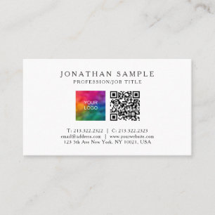 Professional QR Code Upload Your Own Logo to Business Card
