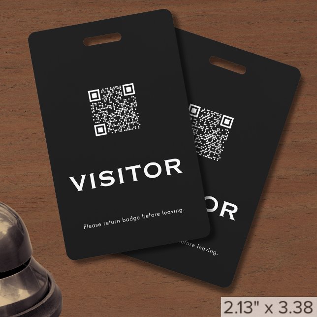 Professional QR Code Visitor Badge ID Badge (Creator Uploaded)