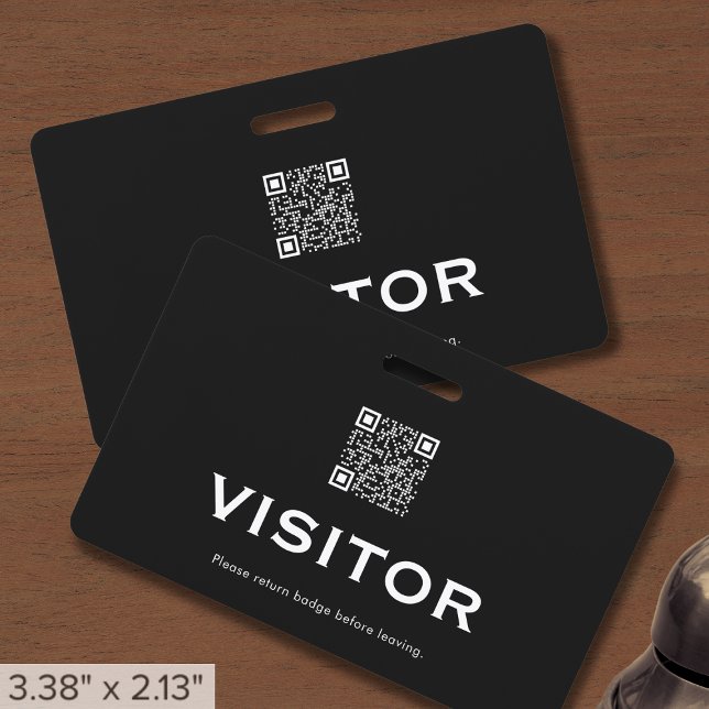 Professional QR Code Visitor Badge ID Badge (Creator Uploaded)