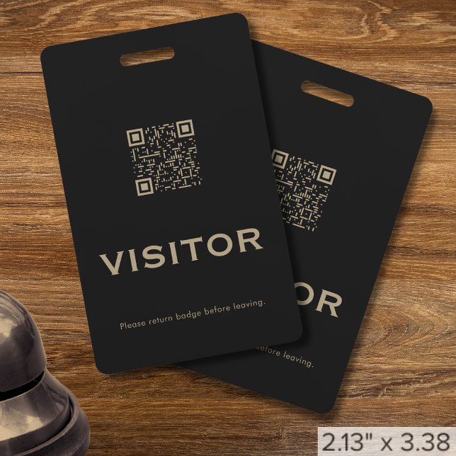 Professional QR Code Visitor Badge ID Badge (Creator Uploaded)