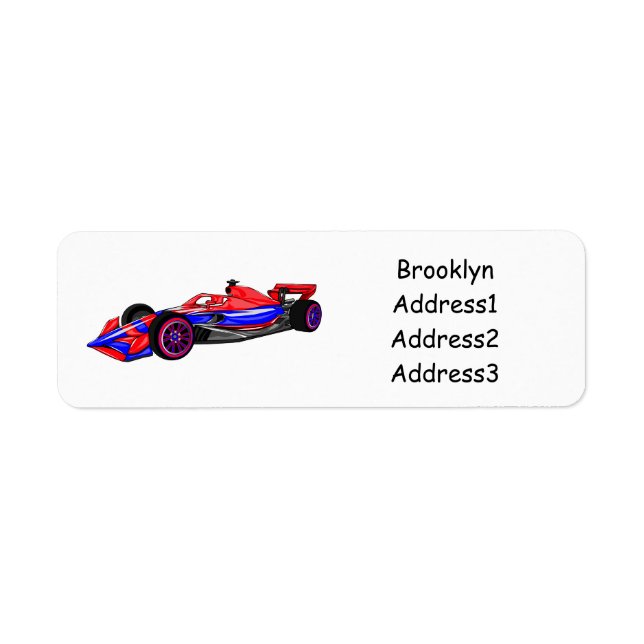 Professional racing car cartoon illustration (Front)