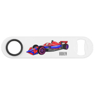 Professional racing car cartoon illustration