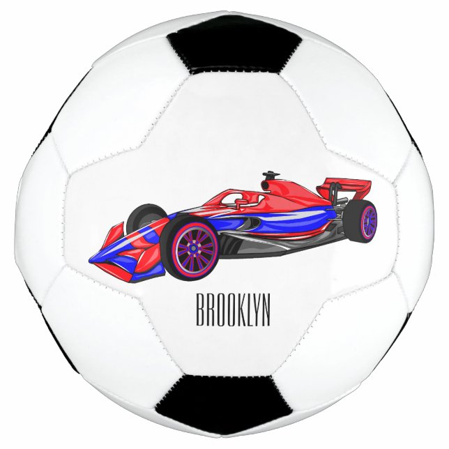 Professional racing car cartoon illustration football (Front)