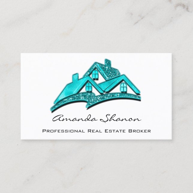 Professional Real Estate Agent Broker Beach Housto Business Card (Front)