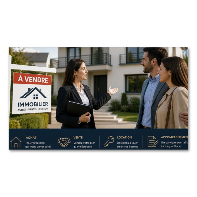 Professional Real Estate Agent Business Card (Front)