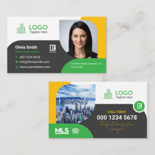 Professional Real Estate Agent Customisable Modern Business Card