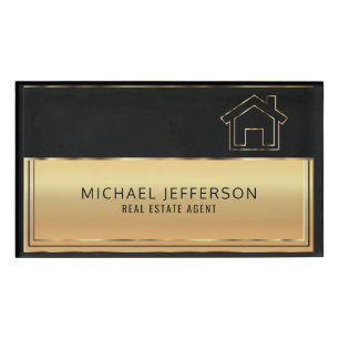 Professional Real Estate Agent Name Tag