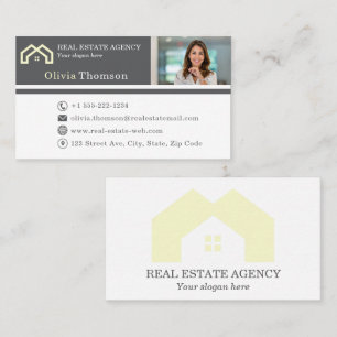 Professional Real estate agent photo Business Card