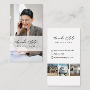 Professional Real Estate Agent Photo Business Card
