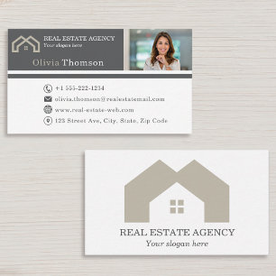 Professional Real estate agent photo Business Card