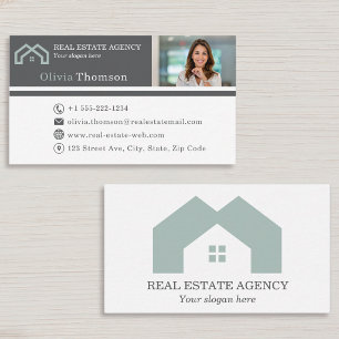 Professional Real estate agent photo Business Card