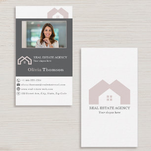 Professional Real estate agent photo Business Card