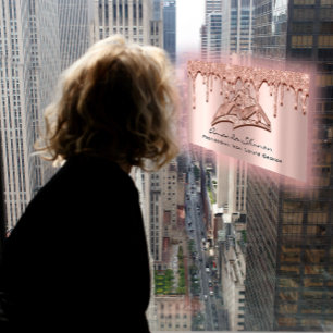 Professional Real Estate Broker Agent Rose Drips Business Card