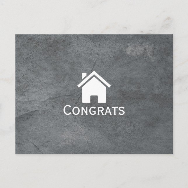 Professional Real Estate Congrats House Postcard (Front)