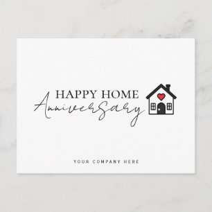 Professional Real Estate Happy Home Anniversary Postcard