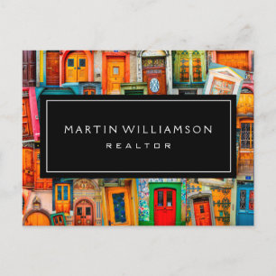 Professional Real Estate Modern Classic Doors Busi Postcard
