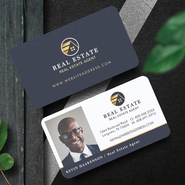 Professional Real Estate | Photo Layout Horizontal Business Card (Creator Uploaded)