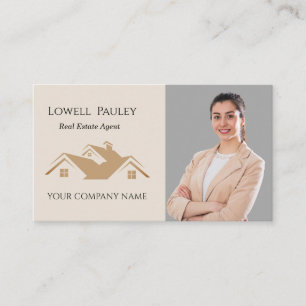 Professional Real Estate Promotional Realtor logo Business Card