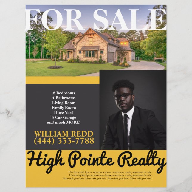 Professional Real Estate Realty Flyer For Sale (Front)