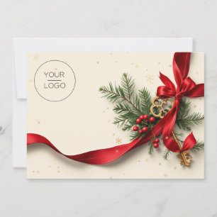 Professional Real Estate Team Photo Christmas  Holiday Card