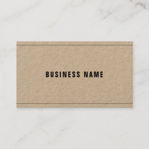 Professional Real Kraft Paper Company Template Business Card