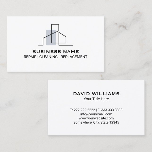 Professional Real State House Logo Business Card (Front/Back)