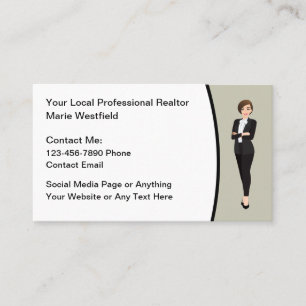 Professional Realtor Business Contact Cards