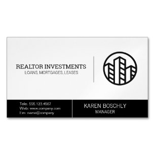 Professional   Realtor Investor Magnetic Business Card