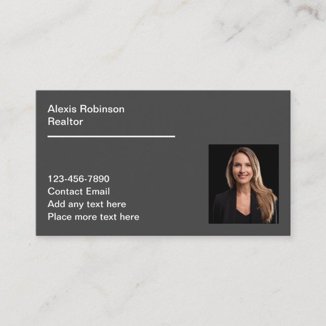 Professional Realtor Photo Business Cards New (Front)