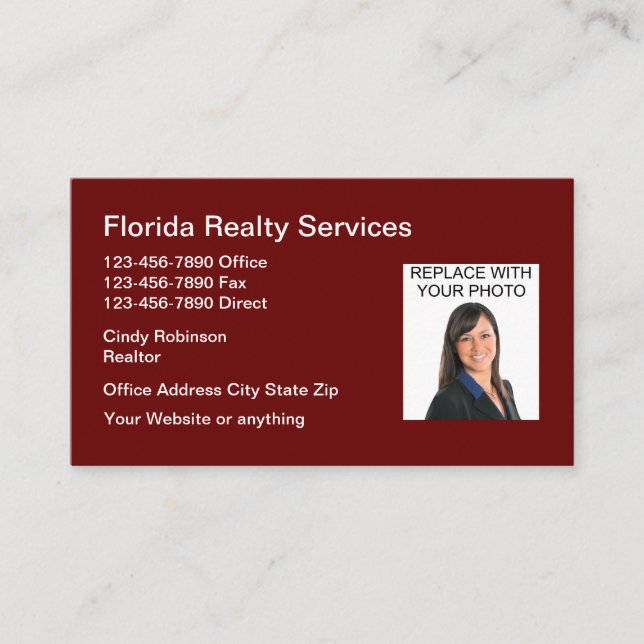 Professional Realtor Photo Template New Business Card (Front)