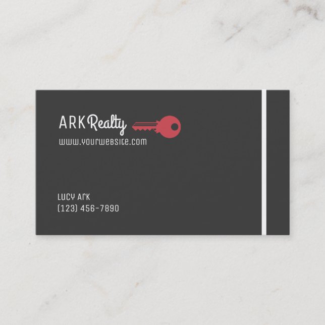 Professional Realtor Real Estate Business Card (Front)
