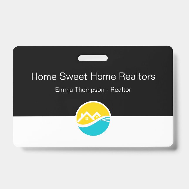 Professional Realtor Real Estate Staff Name Badges ID Badge (Front)