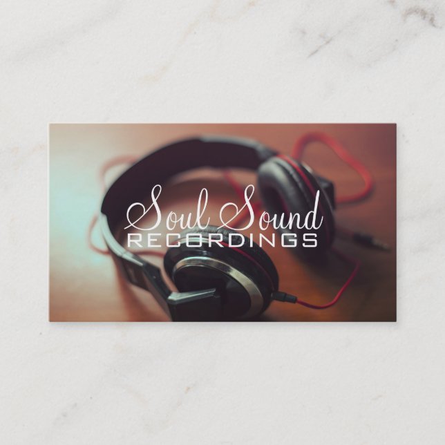 Professional Recording Studio Music Artists Business Card (Front)
