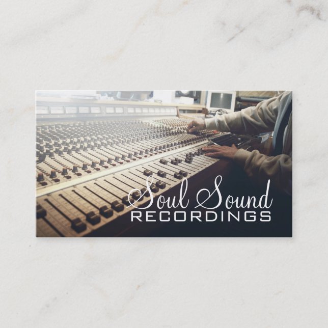 Professional Recording Studio Music Artists Business Card (Front)