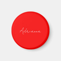 Professional red add your name handwriting retro