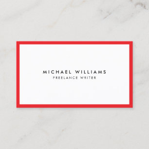 Professional Red and White Business Card