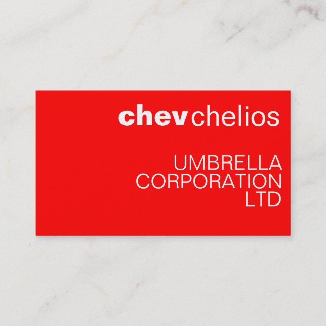 Professional Red Business Card (Front)