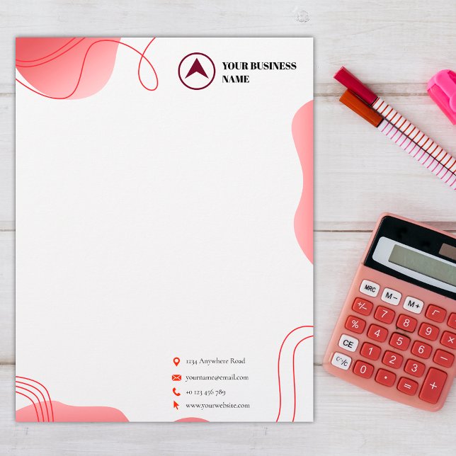 Professional red design, custom logo & business na letterhead (Creator Uploaded)