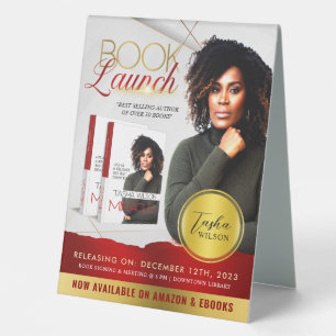 Professional Red & Gold Book Launch