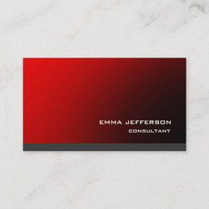 Professional Red Grey Trendy Modern Impressive Business Card