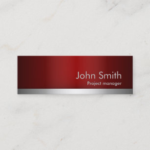 Professional Red Metal Mini Business Card